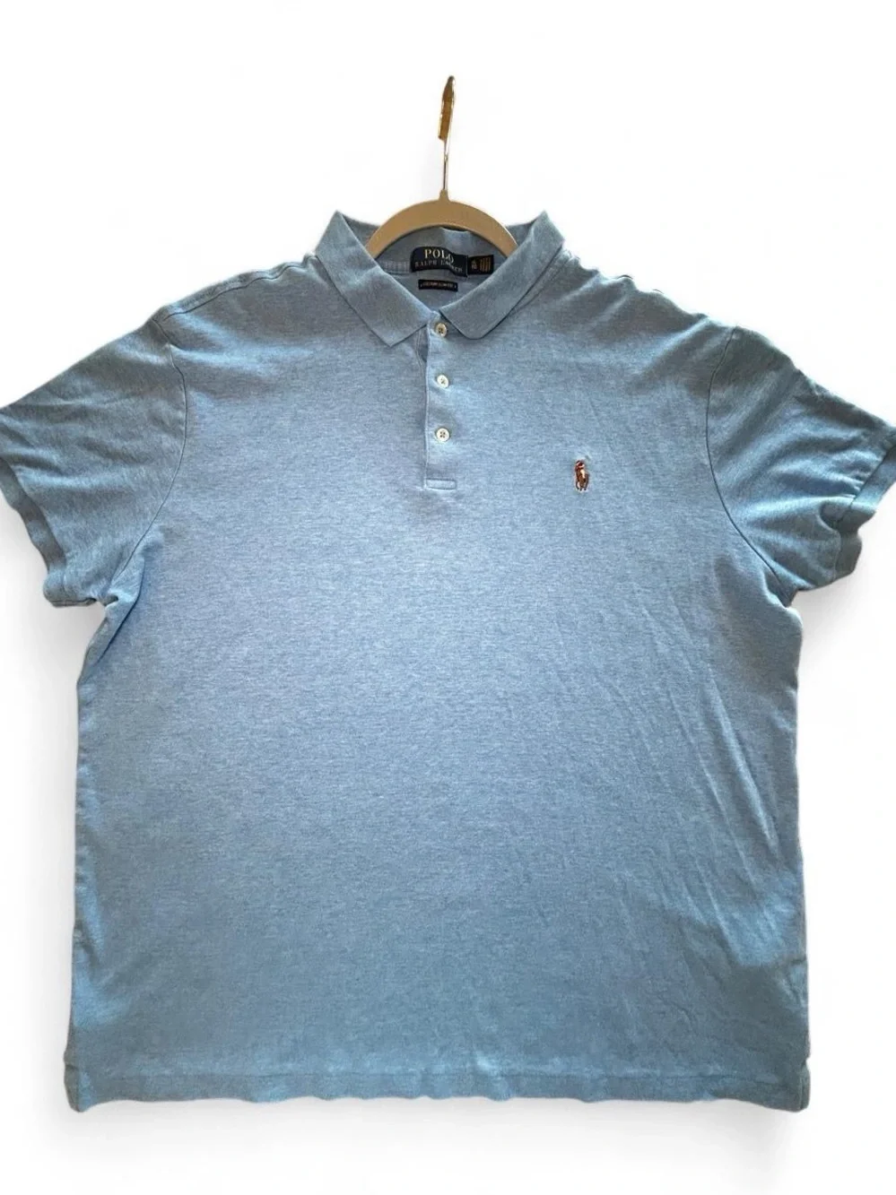 Ralph Lauren Men’s Heather Light Blue Polo